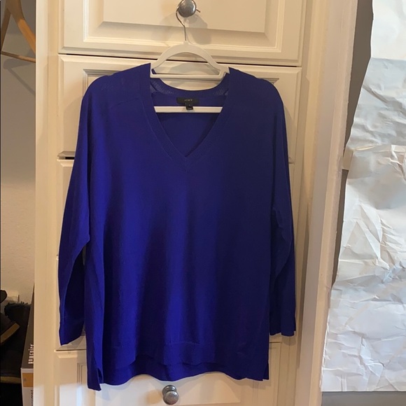 J.Crew merino wool V-Neck Sweater L - Picture 1 of 8